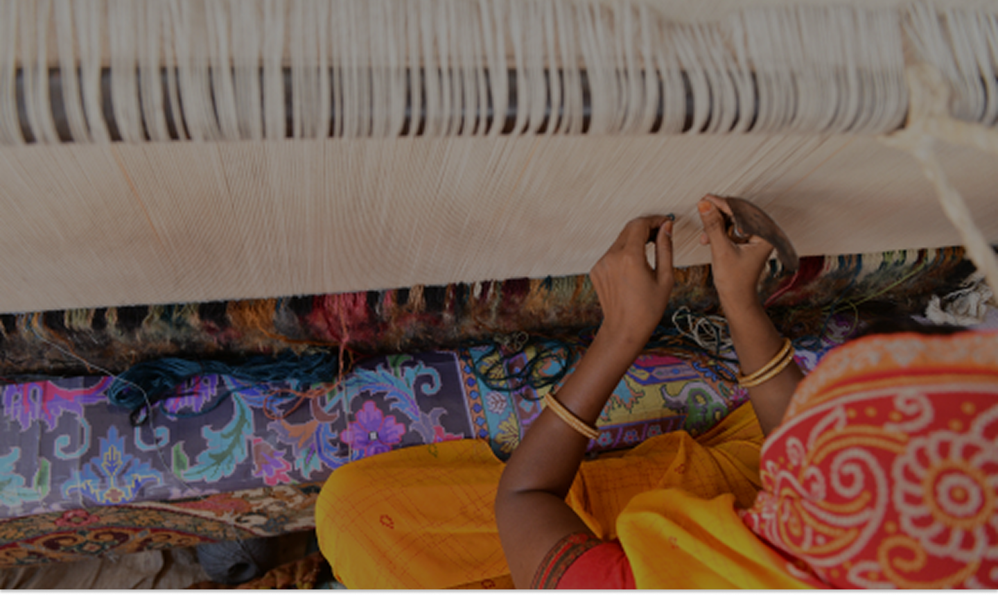 Custom rug weaving